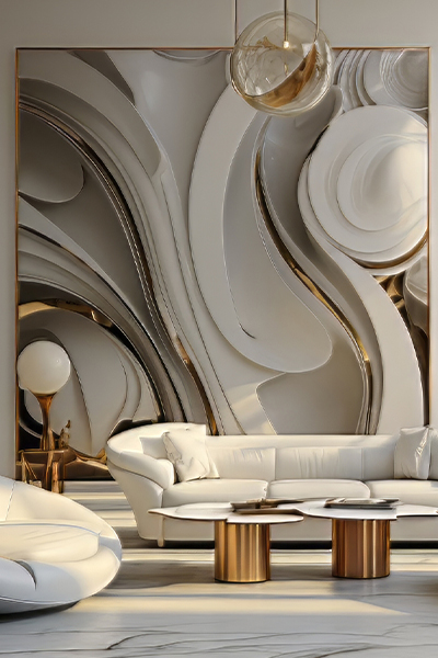 Ivory Gilt Spiral