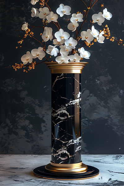 Noir Pillar Vase
