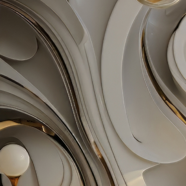Ivory Gilt Spiral